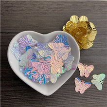 Load image into Gallery viewer, 150pcs(15g)Butterfly sequins 20mm butterfly shape beads handmade children&#39;s hair accessories DIY clothing accessories
