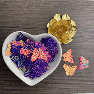 150pcs(15g)Butterfly sequins 20mm butterfly shape beads handmade children's hair accessories DIY clothing accessories